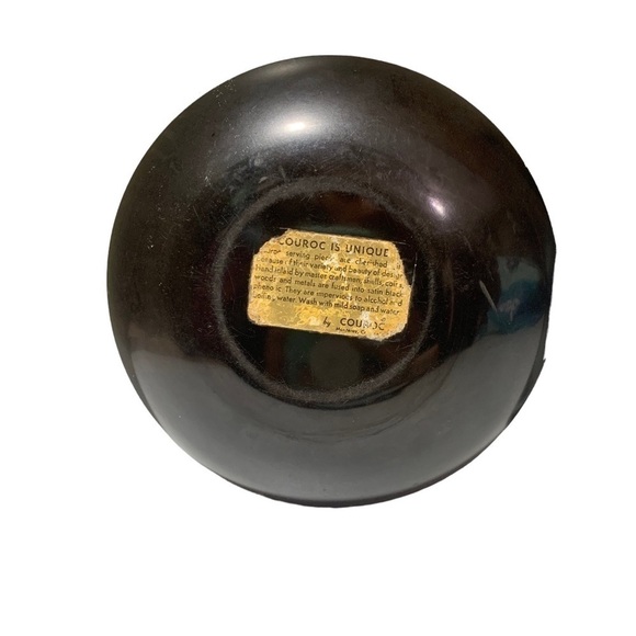 couroc of monterey tray and bowl mid century modern resin tray owl motif - Picture 12 of 14